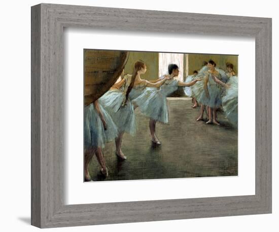 Dancer at Rehearsal-Edgar Degas-Framed Premium Giclee Print