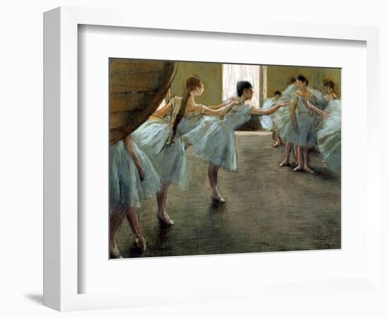 Dancer at Rehearsal-Edgar Degas-Framed Premium Giclee Print