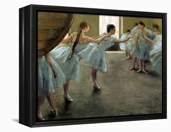 Dancer at Rehearsal-Edgar Degas-Framed Stretched Canvas