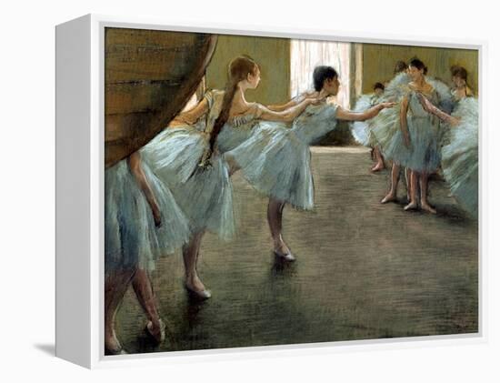 Dancer at Rehearsal-Edgar Degas-Framed Stretched Canvas