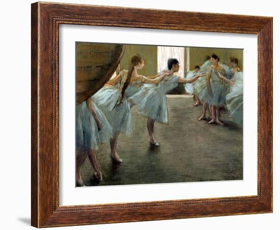 Dancer at Rehearsal-Edgar Degas-Framed Art Print