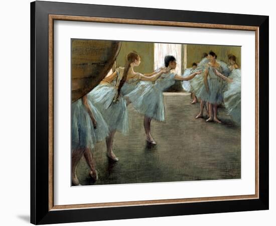Dancer at Rehearsal-Edgar Degas-Framed Art Print