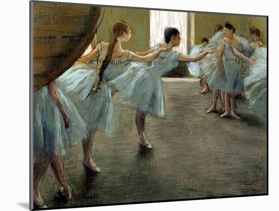 Dancer at Rehearsal-Edgar Degas-Mounted Art Print