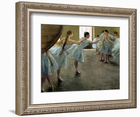 Dancer at Rehearsal-Edgar Degas-Framed Art Print