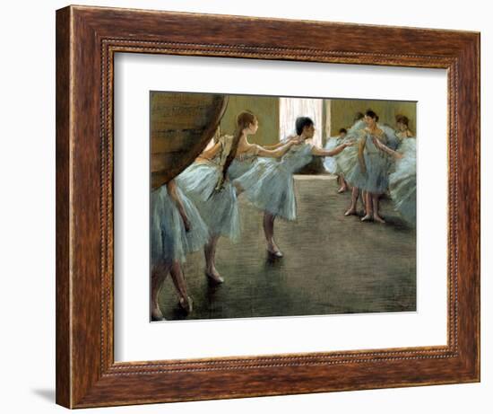 Dancer at Rehearsal-Edgar Degas-Framed Art Print