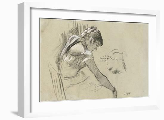 Dancer at Rest; Danseuse Au Repos, 1879-Edgar Degas-Framed Giclee Print