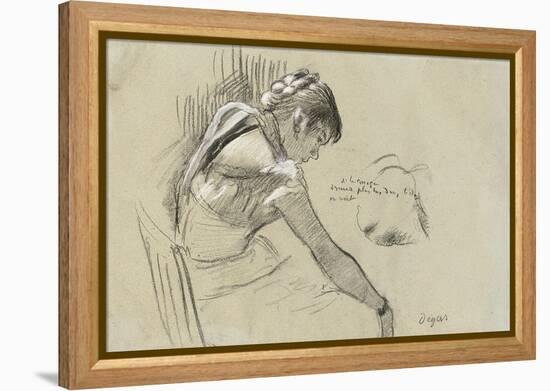 Dancer at Rest; Danseuse Au Repos, 1879-Edgar Degas-Framed Premier Image Canvas