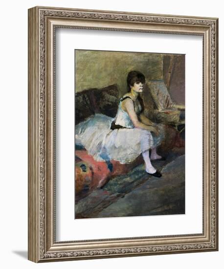 Dancer at Rest-Edgar Degas-Framed Giclee Print