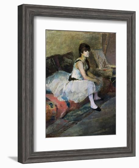 Dancer at Rest-Edgar Degas-Framed Giclee Print