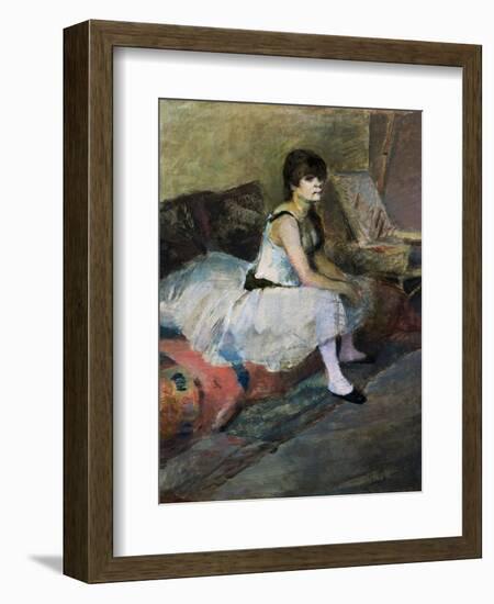 Dancer at Rest-Edgar Degas-Framed Giclee Print