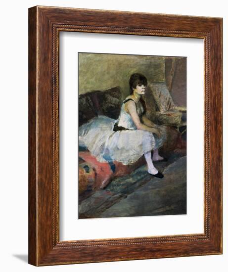 Dancer at Rest-Edgar Degas-Framed Giclee Print