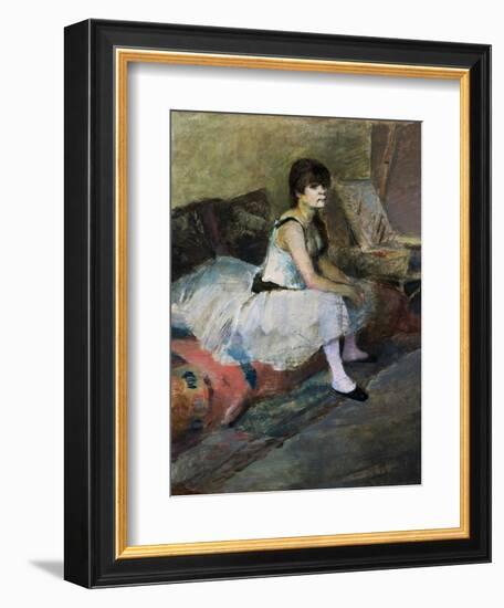 Dancer at Rest-Edgar Degas-Framed Giclee Print