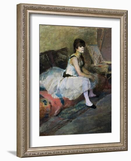 Dancer at Rest-Edgar Degas-Framed Giclee Print