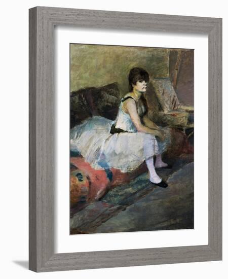 Dancer at Rest-Edgar Degas-Framed Giclee Print