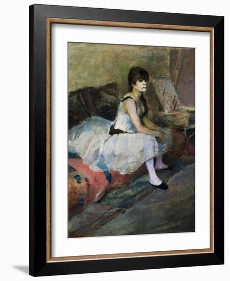 Dancer at Rest-Edgar Degas-Framed Giclee Print