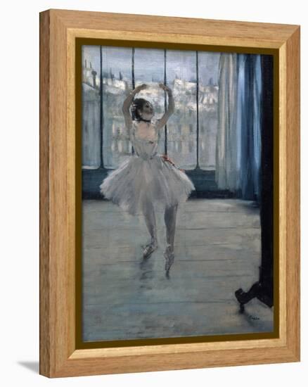 Dancer at the Photographer, 1875-Edgar Degas-Framed Premier Image Canvas