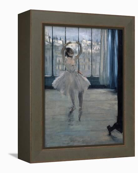 Dancer at the Photographer, 1875-Edgar Degas-Framed Premier Image Canvas