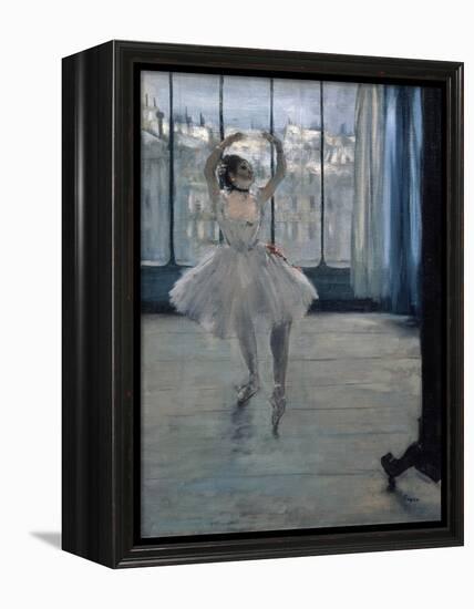 Dancer at the Photographer, 1875-Edgar Degas-Framed Premier Image Canvas