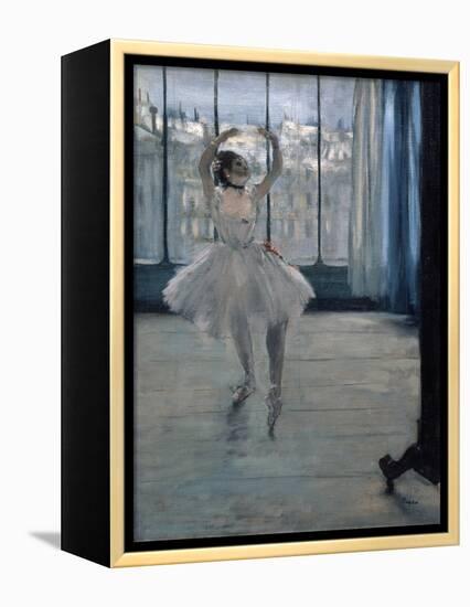 Dancer at the Photographer, 1875-Edgar Degas-Framed Premier Image Canvas