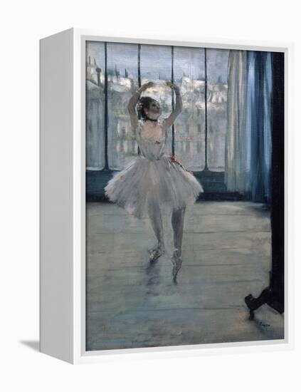 Dancer at the Photographer, 1875-Edgar Degas-Framed Premier Image Canvas