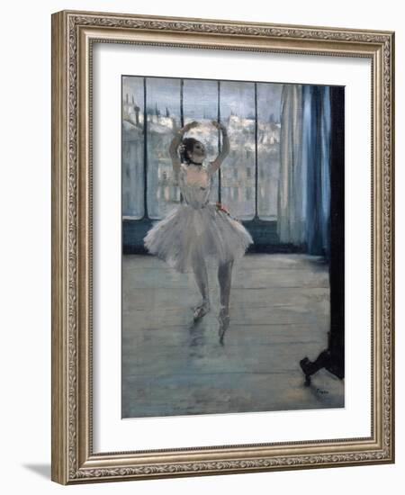 Dancer at the Photographer, 1875-Edgar Degas-Framed Giclee Print