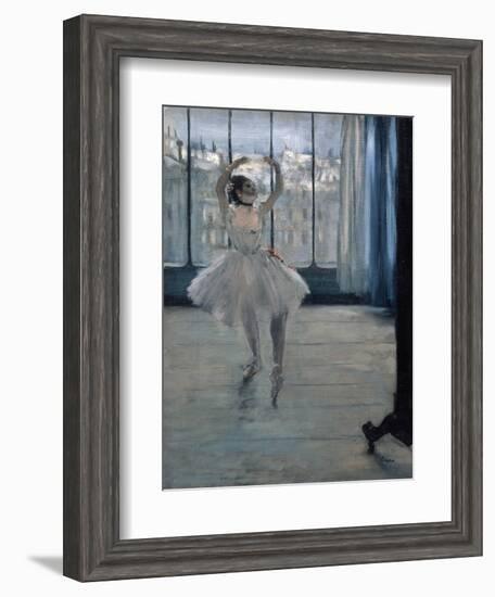 Dancer at the Photographer, 1875-Edgar Degas-Framed Giclee Print