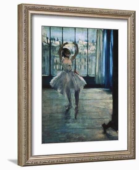 Dancer at the Photographer's Studio-Edgar Degas-Framed Art Print