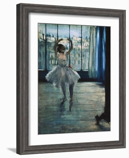 Dancer at the Photographer's Studio-Edgar Degas-Framed Art Print