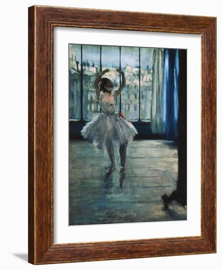 Dancer at the Photographer's Studio-Edgar Degas-Framed Art Print