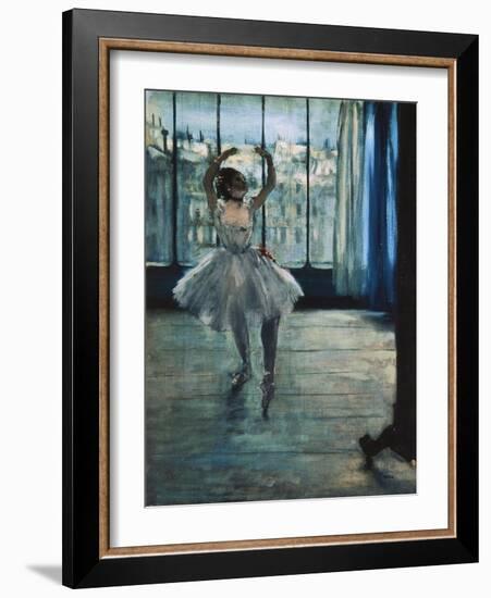 Dancer at the Photographer's Studio-Edgar Degas-Framed Art Print