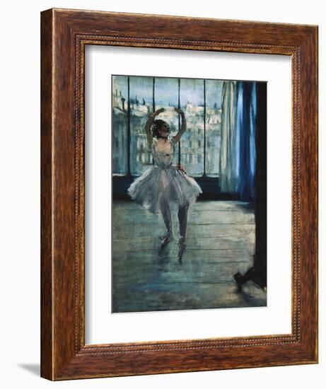 Dancer at the Photographer's Studio-Edgar Degas-Framed Art Print