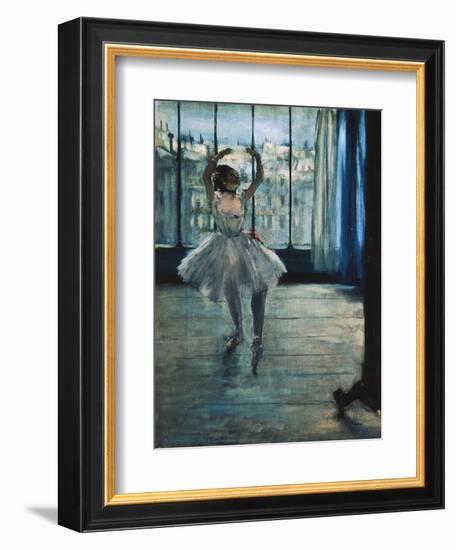 Dancer at the Photographer's Studio-Edgar Degas-Framed Art Print