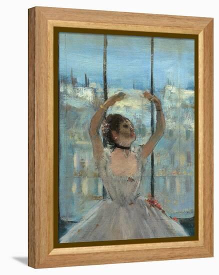 Dancer at the Photographers Studio-Edgar Degas-Framed Stretched Canvas