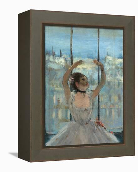 Dancer at the Photographers Studio-Edgar Degas-Framed Stretched Canvas