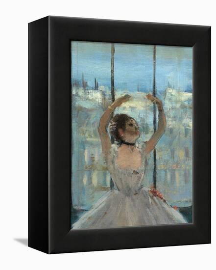 Dancer at the Photographers Studio-Edgar Degas-Framed Stretched Canvas