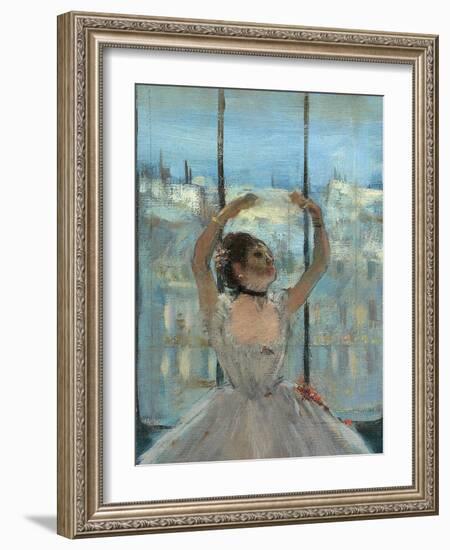 Dancer at the Photographers Studio-Edgar Degas-Framed Art Print