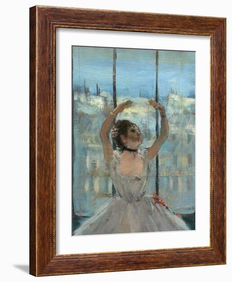 Dancer at the Photographers Studio-Edgar Degas-Framed Art Print