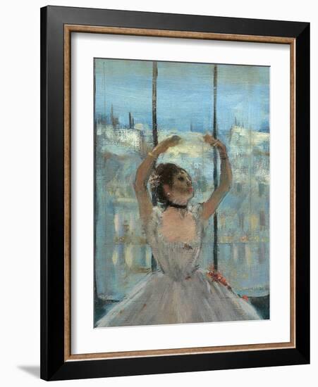 Dancer at the Photographers Studio-Edgar Degas-Framed Art Print