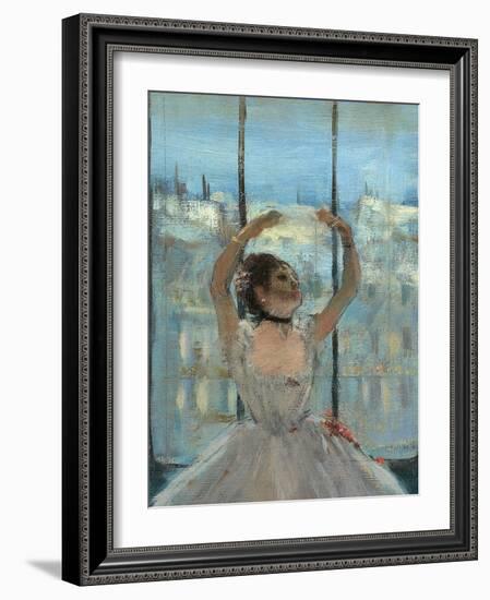 Dancer at the Photographers Studio-Edgar Degas-Framed Art Print