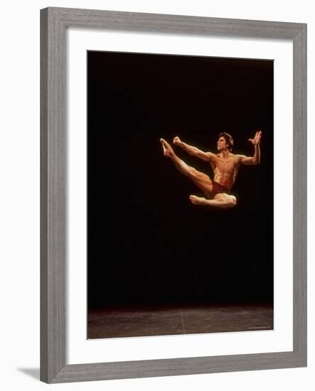 Dancer Edward Villella Leaping Through Air in Performance of George Balanchine's "The Prodigal Son"-Bill Eppridge-Framed Premium Photographic Print