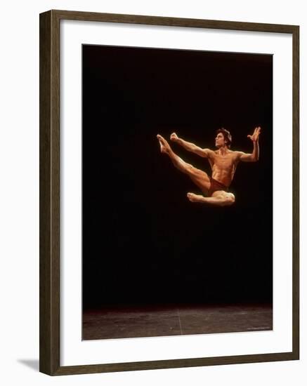 Dancer Edward Villella Leaping Through Air in Performance of George Balanchine's "The Prodigal Son"-Bill Eppridge-Framed Premium Photographic Print