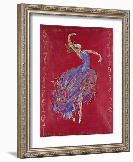 Dancer in Blue I-Marta Wiley-Framed Giclee Print