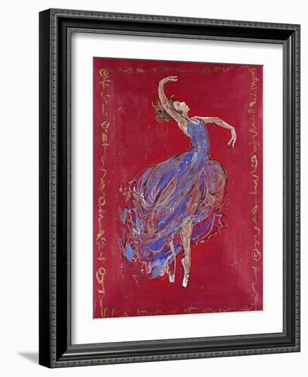 Dancer in Blue I-Marta Wiley-Framed Giclee Print