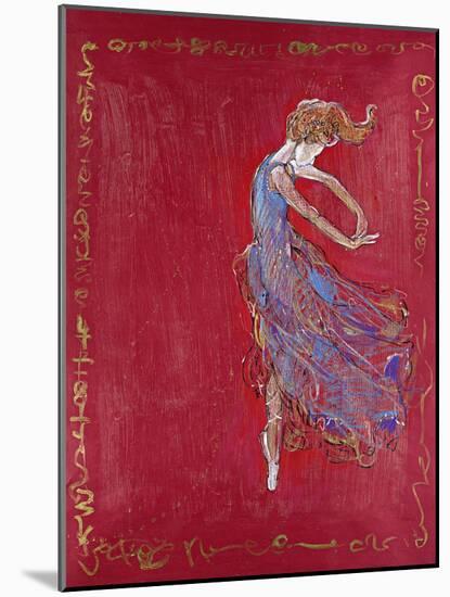 Dancer in Blue IV-Marta Wiley-Mounted Premium Giclee Print
