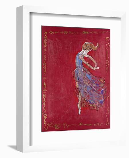 Dancer in Blue IV-Marta Wiley-Framed Giclee Print