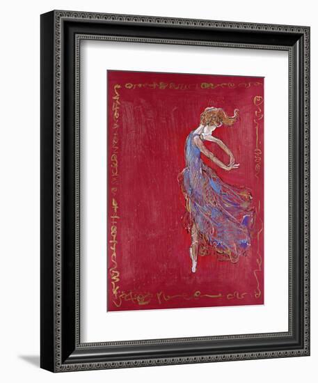 Dancer in Blue IV-Marta Wiley-Framed Giclee Print