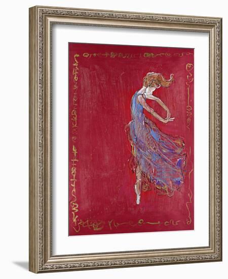 Dancer in Blue IV-Marta Wiley-Framed Giclee Print