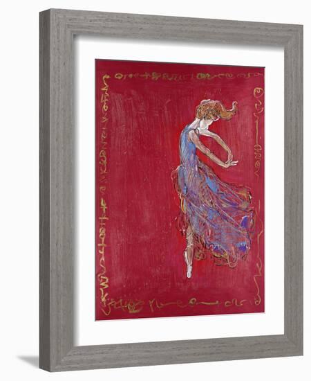 Dancer in Blue IV-Marta Wiley-Framed Giclee Print