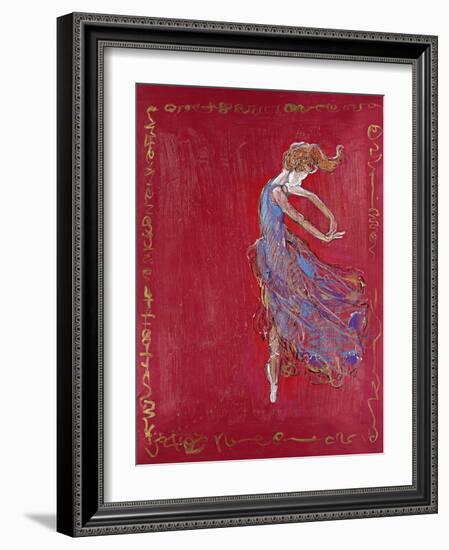 Dancer in Blue IV-Marta Wiley-Framed Giclee Print