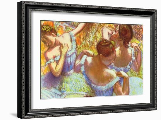 Dancer In Blue-Edgar Degas-Framed Art Print